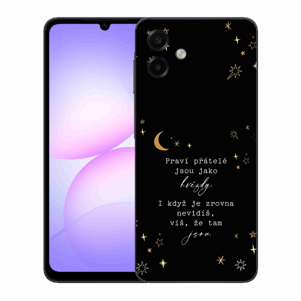Gélový kryt mmCase na Samsung Galaxy A07 4G - citát 6 čierne pozadie
