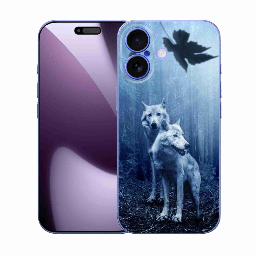 Gélový kryt mmCase na iPhone 17 - vlci v lese