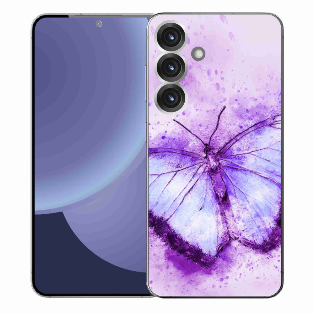 Gélový kryt mmCase na Samsung Galaxy S25+ - fialový motýľ