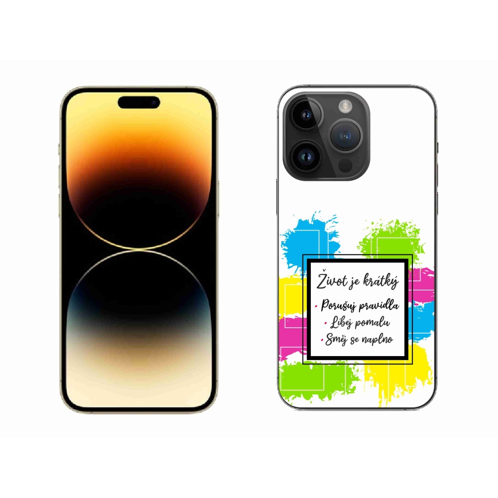 Gélový kryt mmCase na iPhone 14 Pro Max 6.7 - citát 5 biele pozadie