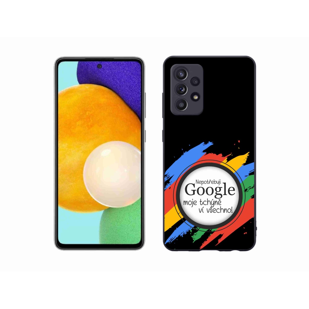 Gélový kryt mmCase na Samsung Galaxy A52s 5G - svokra vie všetko čierne pozadie