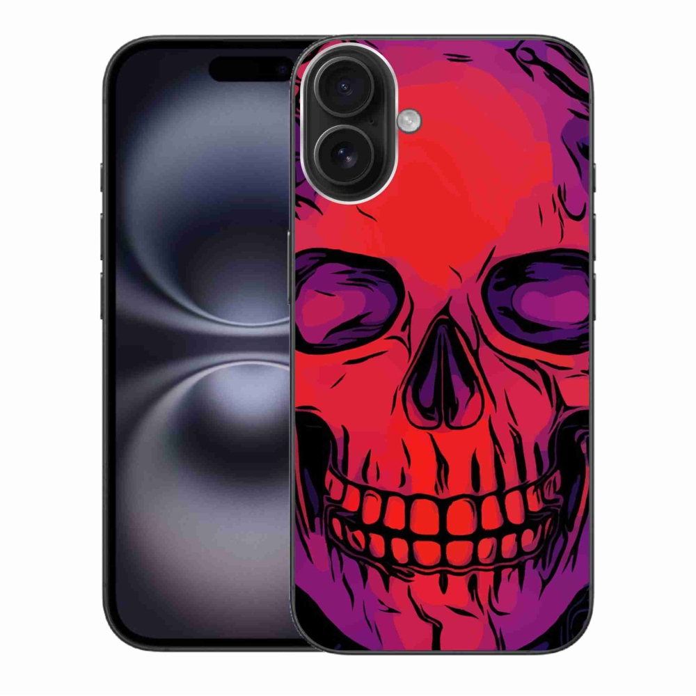 Gélový obal mmCase na iPhone 16 Plus - lebka