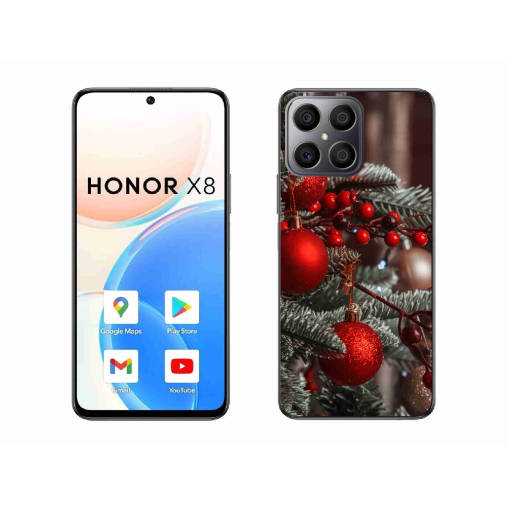 Gélový kryt mmCase na Honor X8 - vianočné ozdoby 2