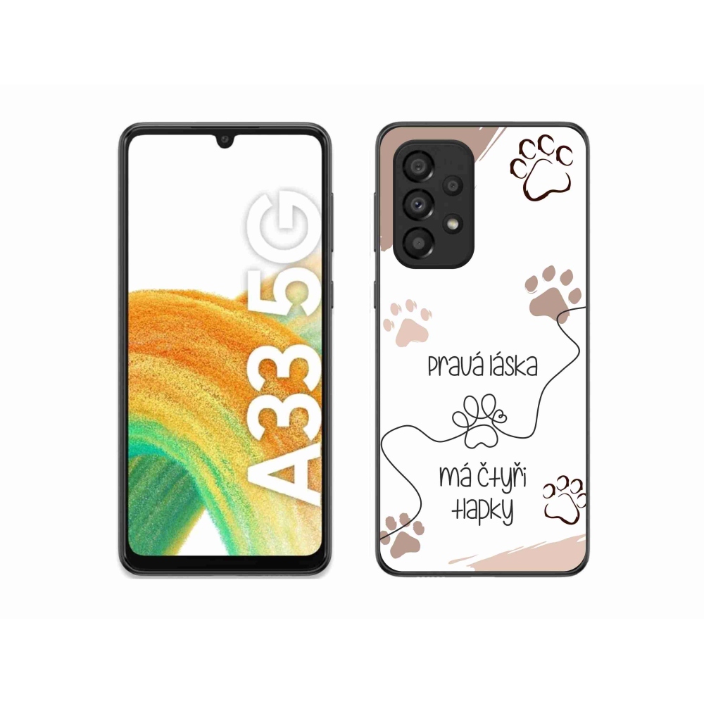 Gélový kryt mmCase na Samsung Galaxy A33 5G - psí motív 1 biele pozadie
