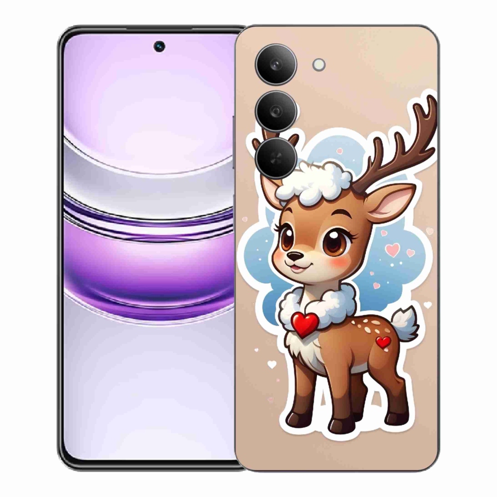 Gélový kryt mmCase na Realme 14x 5G - kreslený sob
