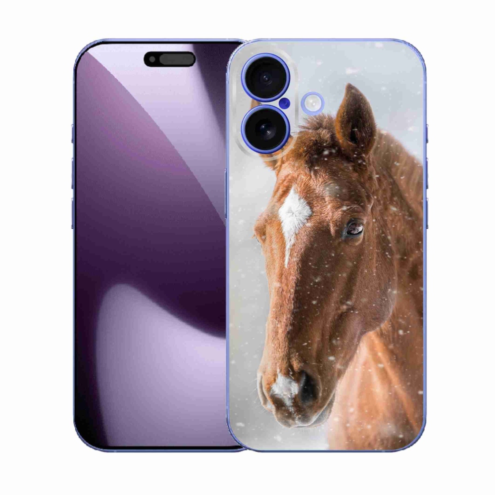 Gélový kryt mmCase na iPhone 17 - hnedý kôň 2