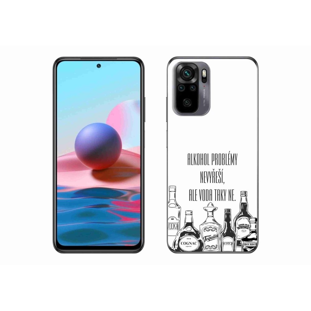 Gélový kryt mmCase na Xiaomi Redmi Note 10S - vtipný text biele pozadie
