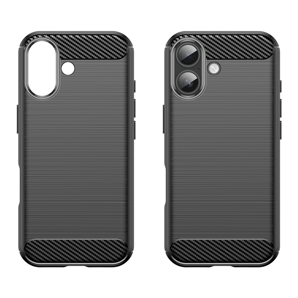 Carbon odolný gélový obal na iPhone 17 - čierny