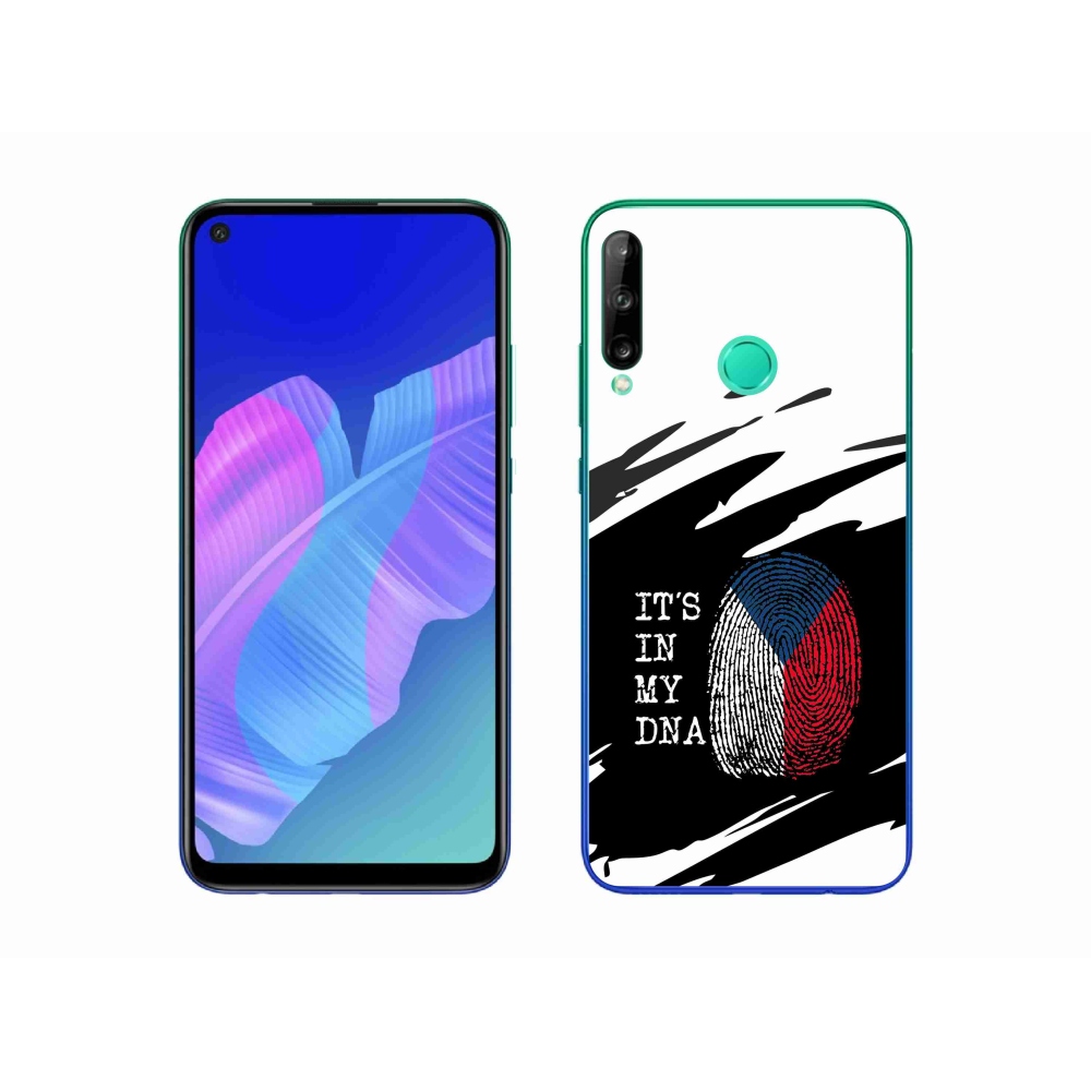 Gélový kryt mmCase na Huawei P40 Lite E - vlajka odtlačok prsta čiernobiele pozadie