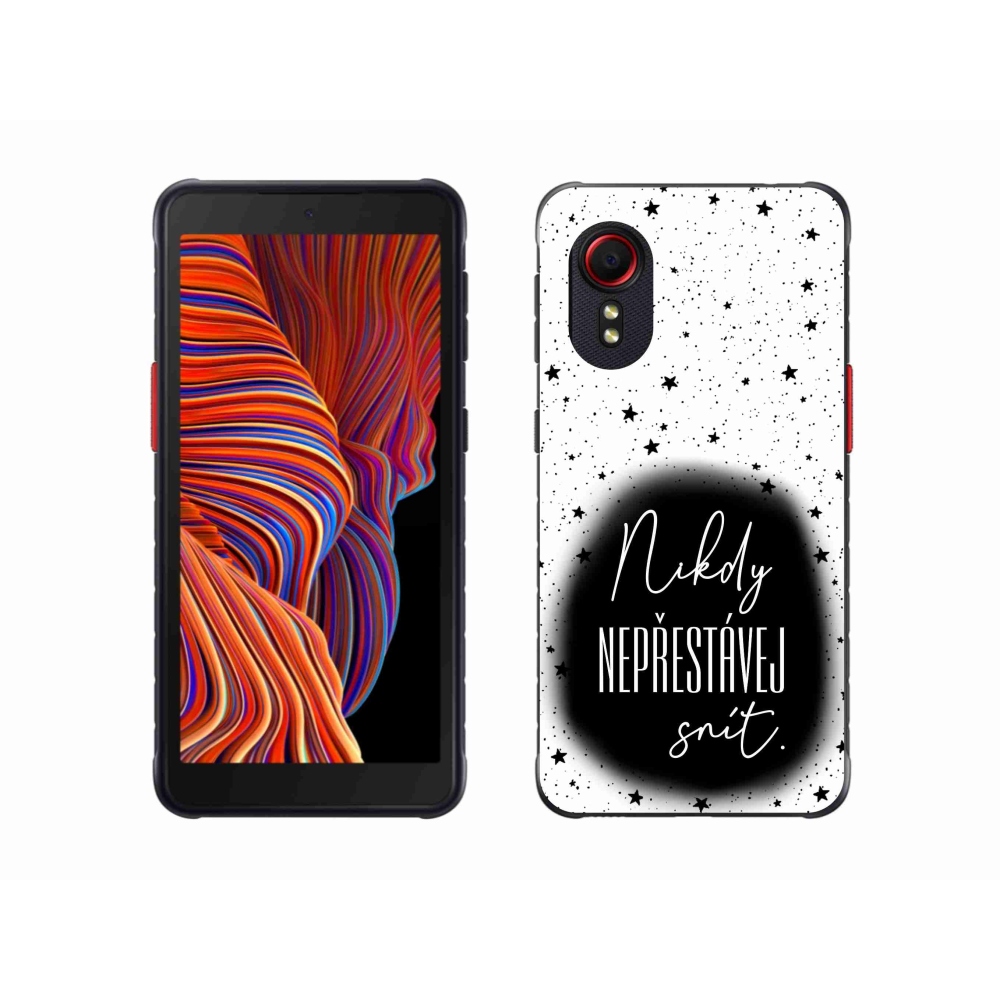 Gélový kryt mmCase na Samsung Galaxy Xcover 5 - citát 1 čiernobiele pozadie