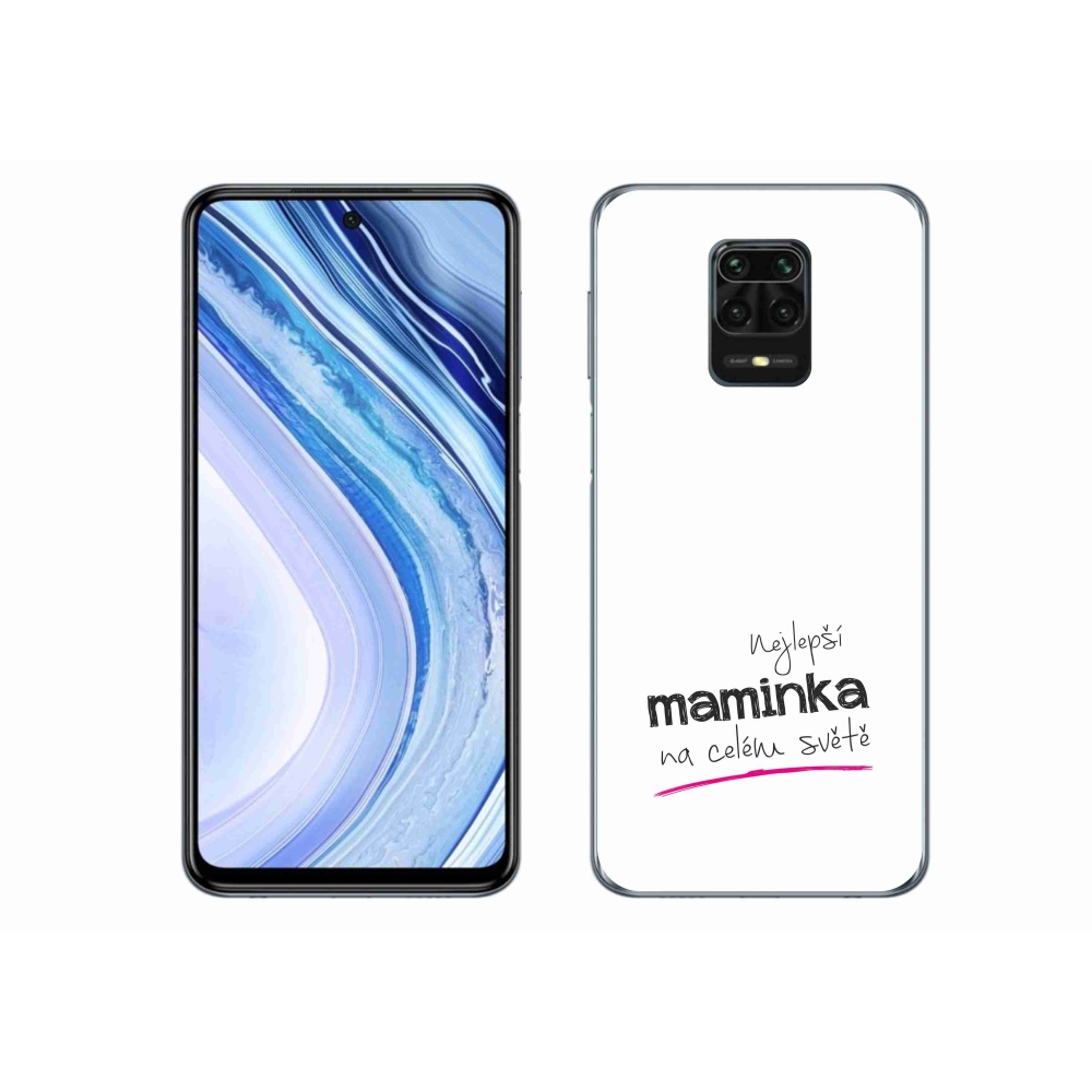 Gélový kryt mmCase na Xiaomi Redmi Note 9S - najlepšia mamička 4 biele pozadie