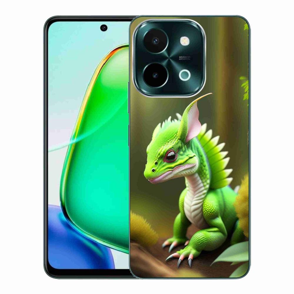 Gélový kryt mmCase na Vivo Y28 - zelený dráčik
