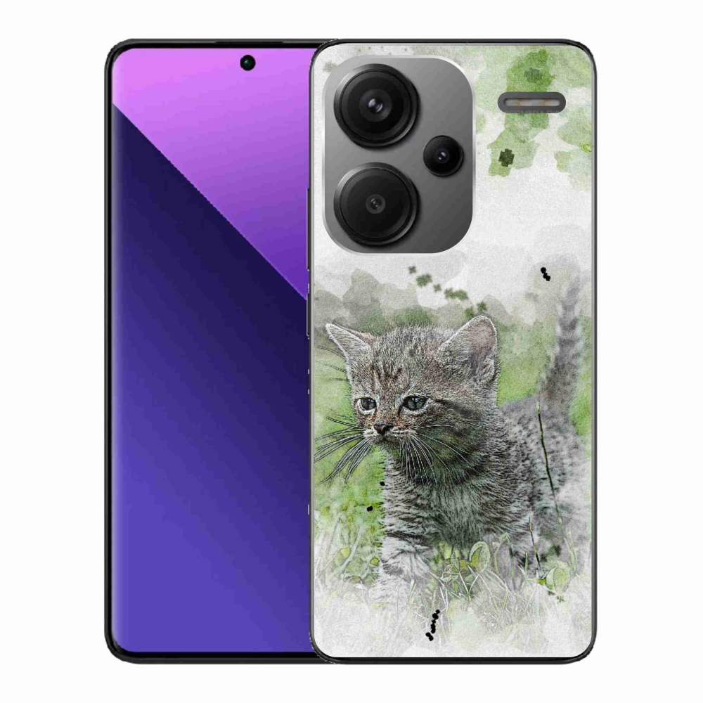 Gélový kryt mmCase na Xiaomi Redmi Note 13 Pro+ 5G - roztomilé mačiatko 1