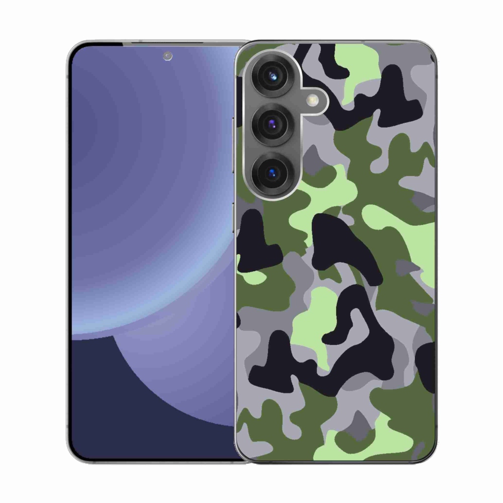 Gélový kryt mmCase na Samsung Galaxy S25 - maskáčový vzor 7