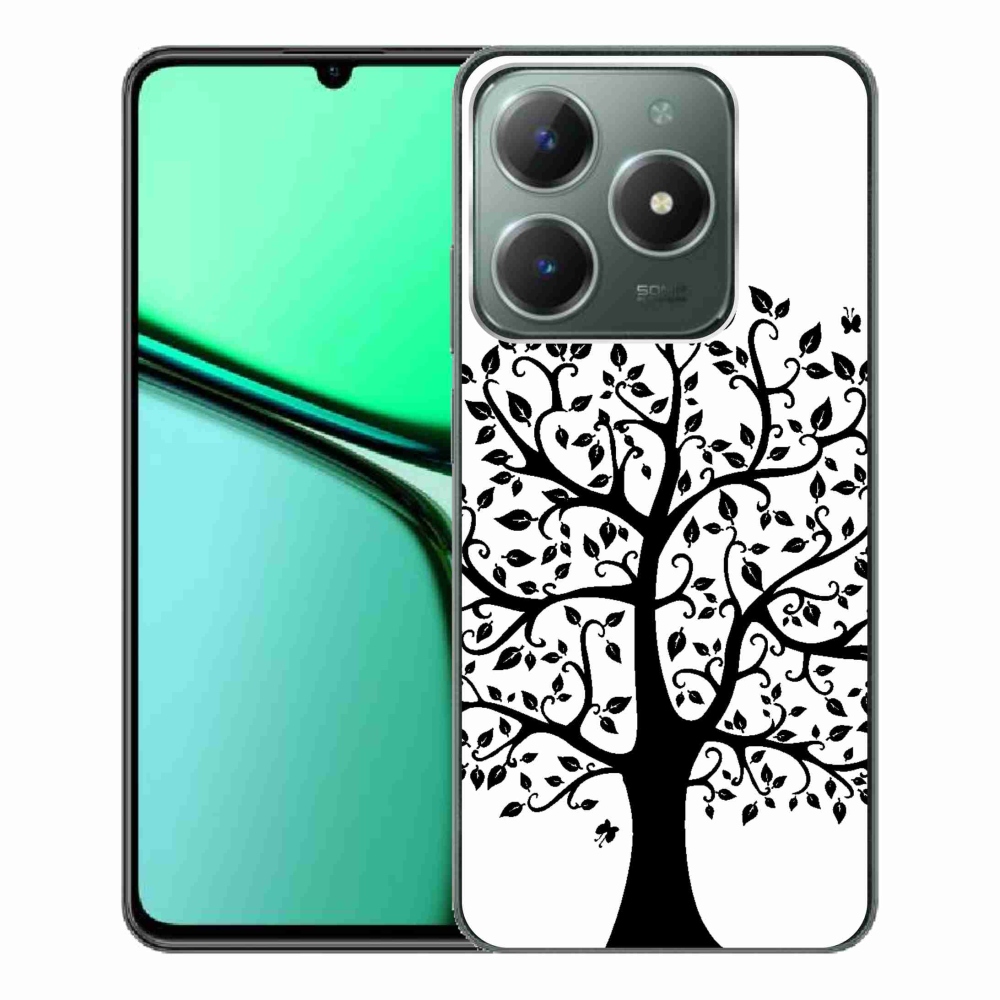 Gélový kryt mmCase na Realme C61 - čiernobiely strom
