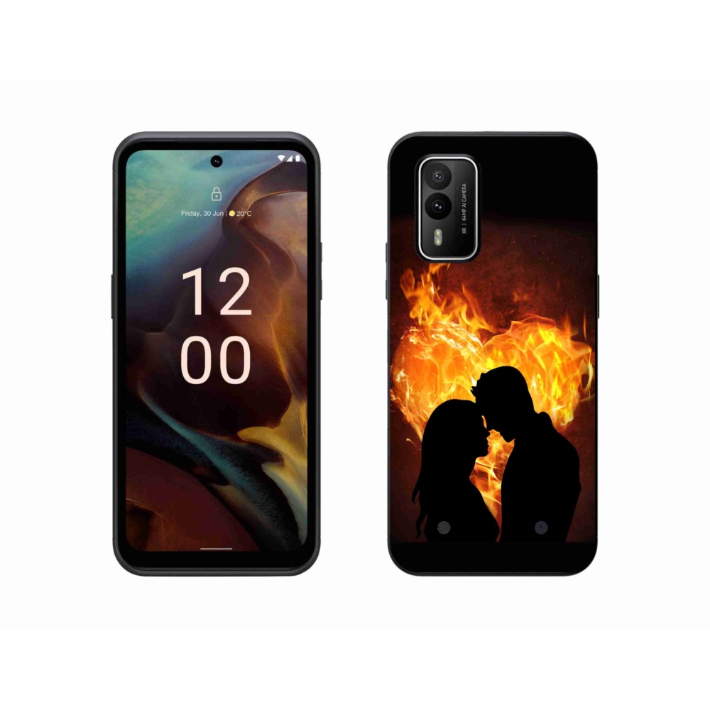 Gélový obal mmCase na Nokia XR21 - ohnivá láska