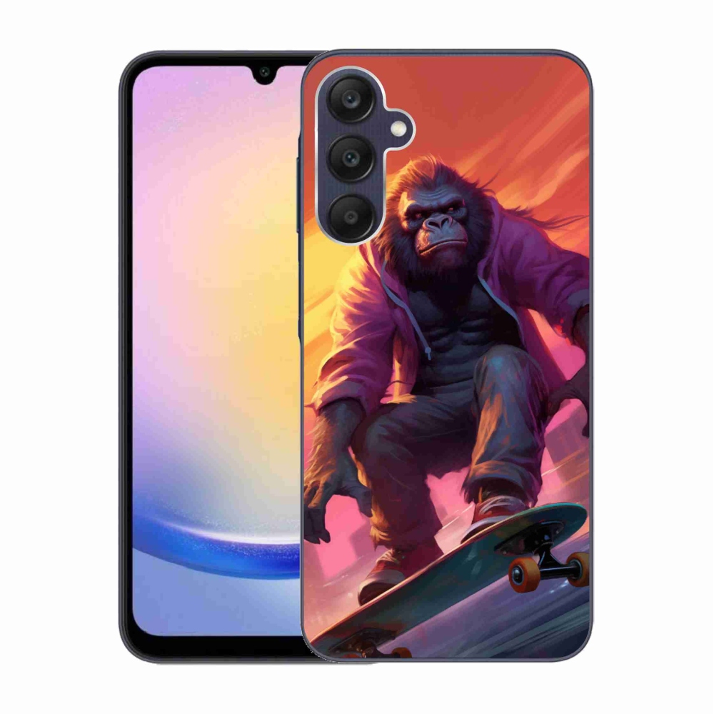 Gélový kryt mmCase na Samsung Galaxy A25 5G - gorila na skateboarde