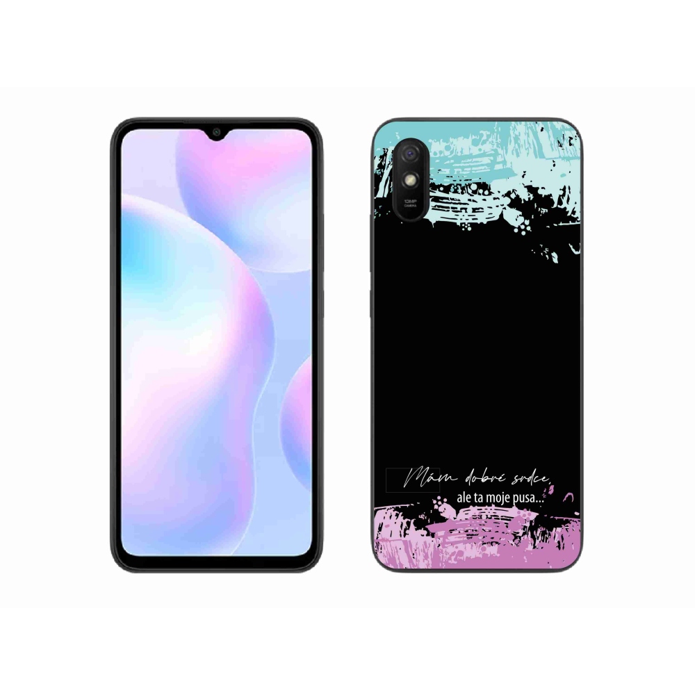 Gélový kryt mmCase na Xiaomi Redmi 9AT - vtipný text 3 čierne pozadie