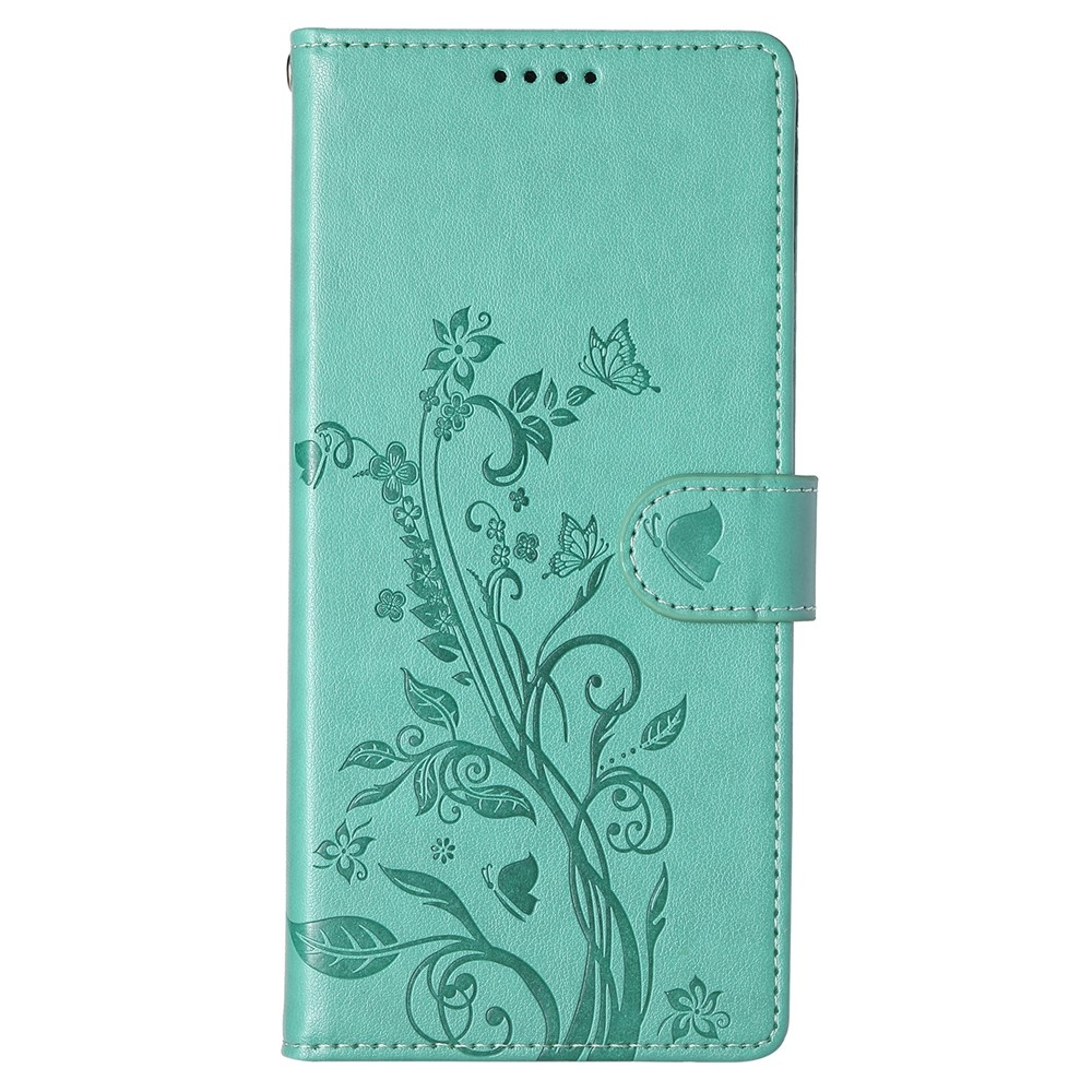 Flowery knižkové puzdro na Xiaomi Redmi 15 5G (169mm) - modrozelené