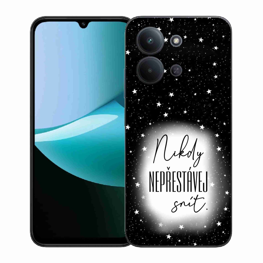 Gélový kryt mmCase na Xiaomi Redmi 15C 4G (171mm)/Poco C85 4G (171mm) - citát 1 bieločierne pozadie