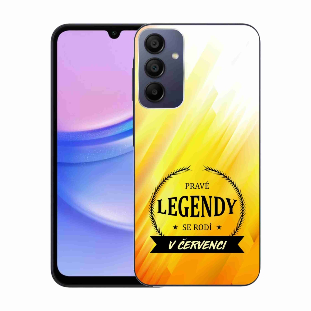 Gélový kryt mmCase na Samsung Galaxy A15 4G/5G - legendy v júli žlté pozadie