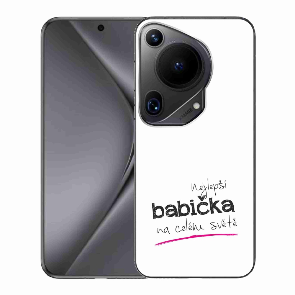 Gélový kryt mmCase na Huawei Pura 70 Ultra - najlepšia babička 4 biele pozadie