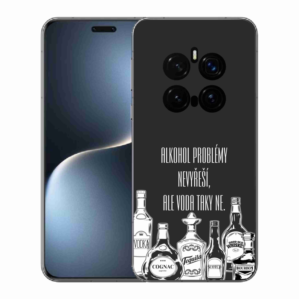 Gélový kryt mmCase na Honor Magic 7 Pro 5G - vtipný text čierne pozadie