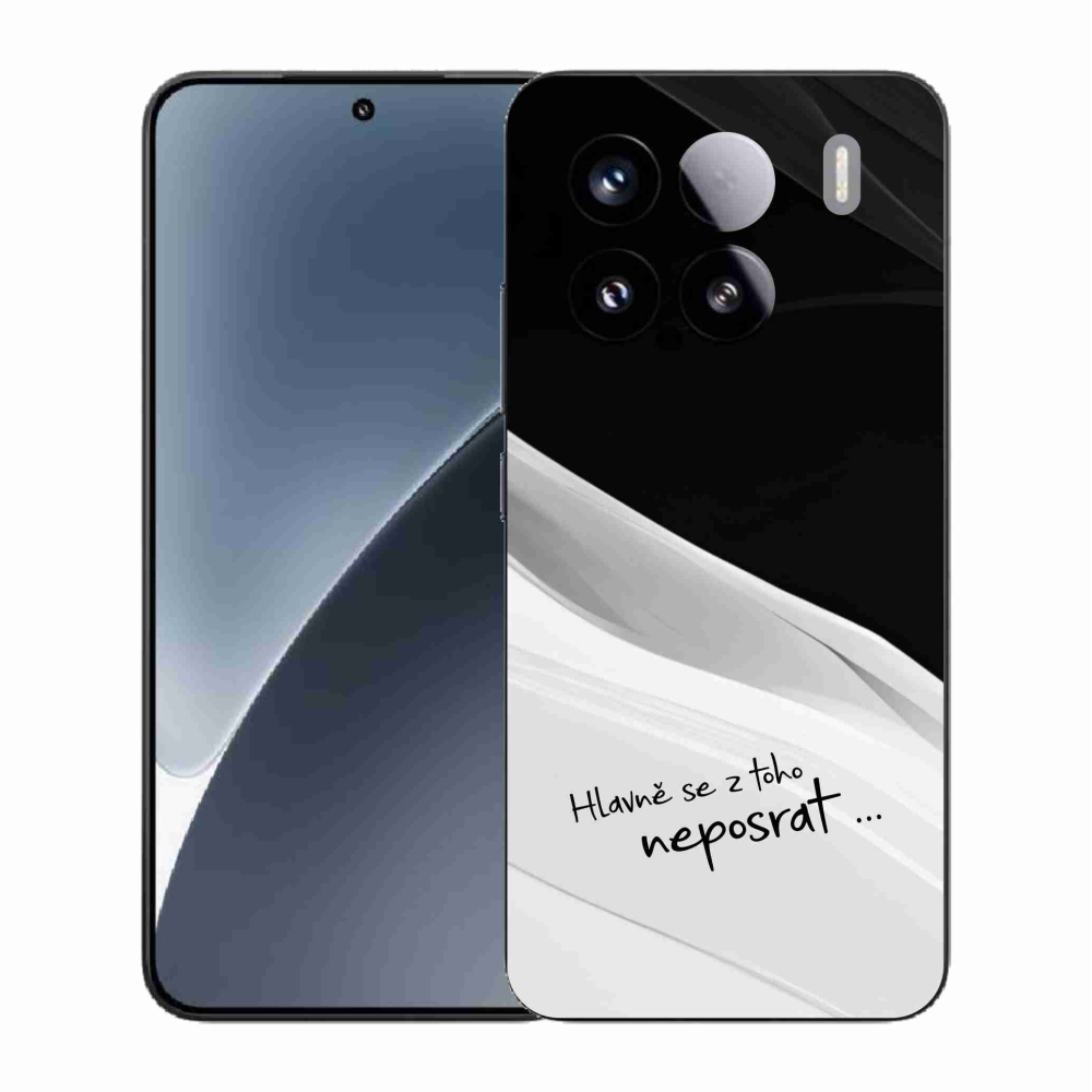 Gélový kryt mmCase na Xiaomi 15 - vtipný text 13 bieločierne pozadie