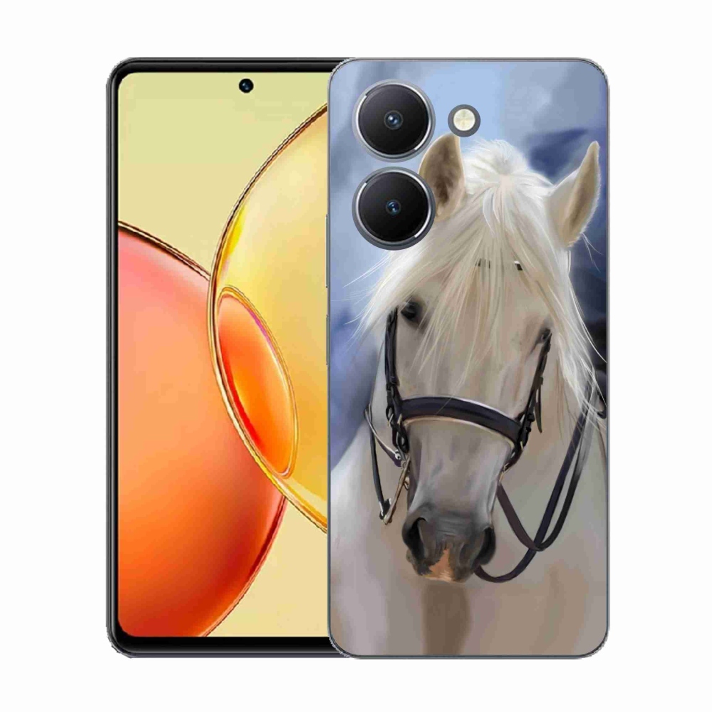 Gélový kryt mmCase na Vivo Y36 - biely kôň