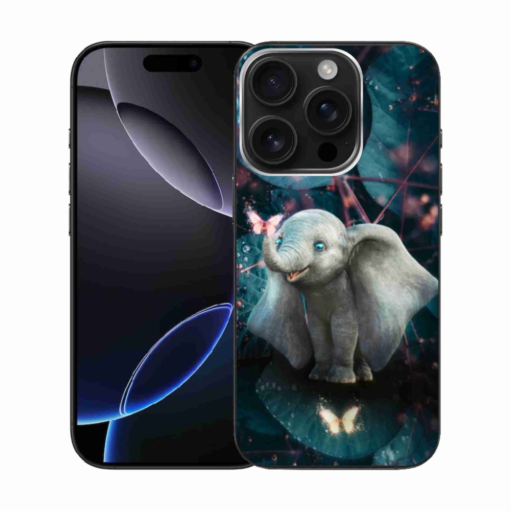 Gélový kryt mmCase na iPhone 16 Pro - roztomilý slon