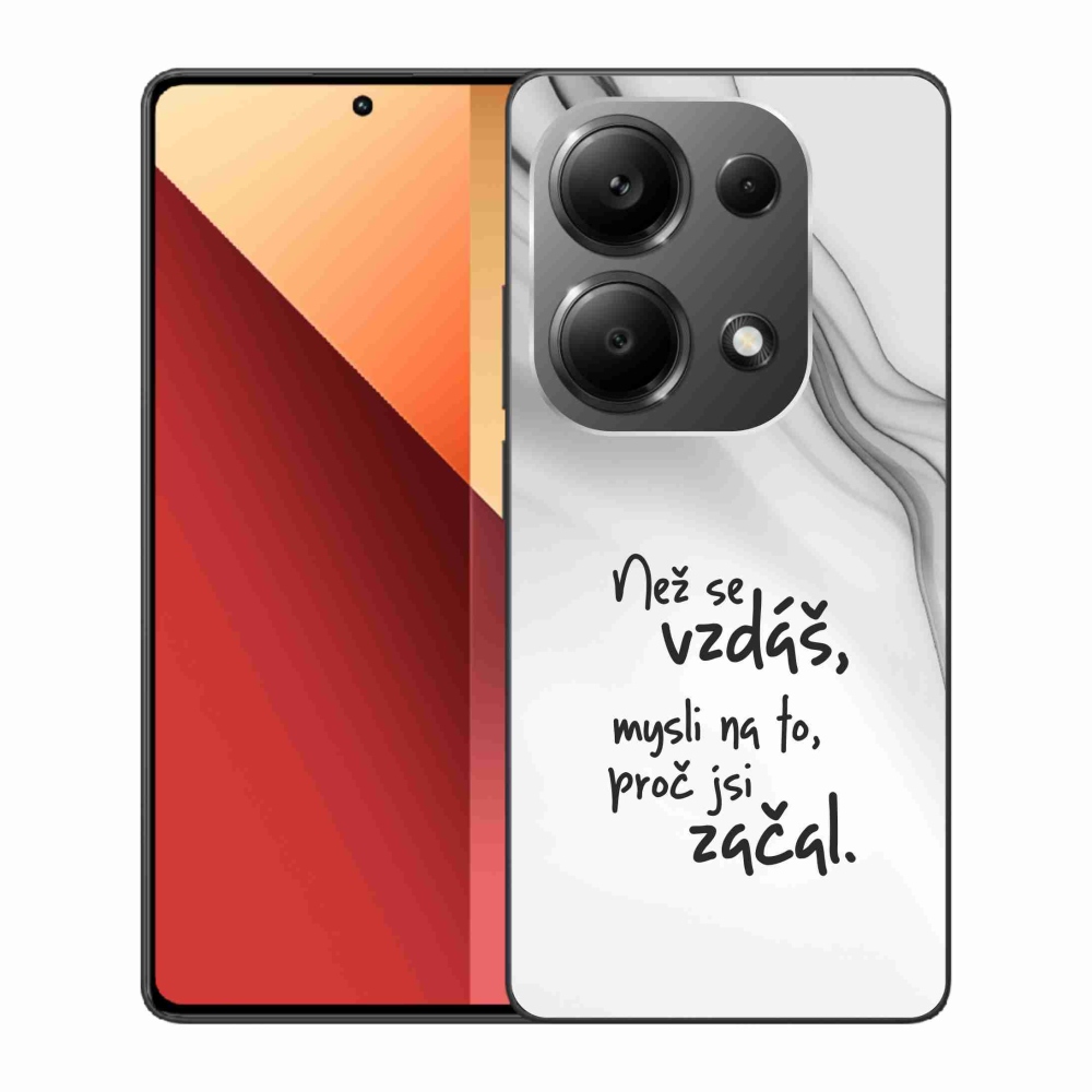 Gélový kryt mmCase na Xiaomi Redmi Note 13 Pro 4G/Poco M6 Pro - citát 2 biele pozadie