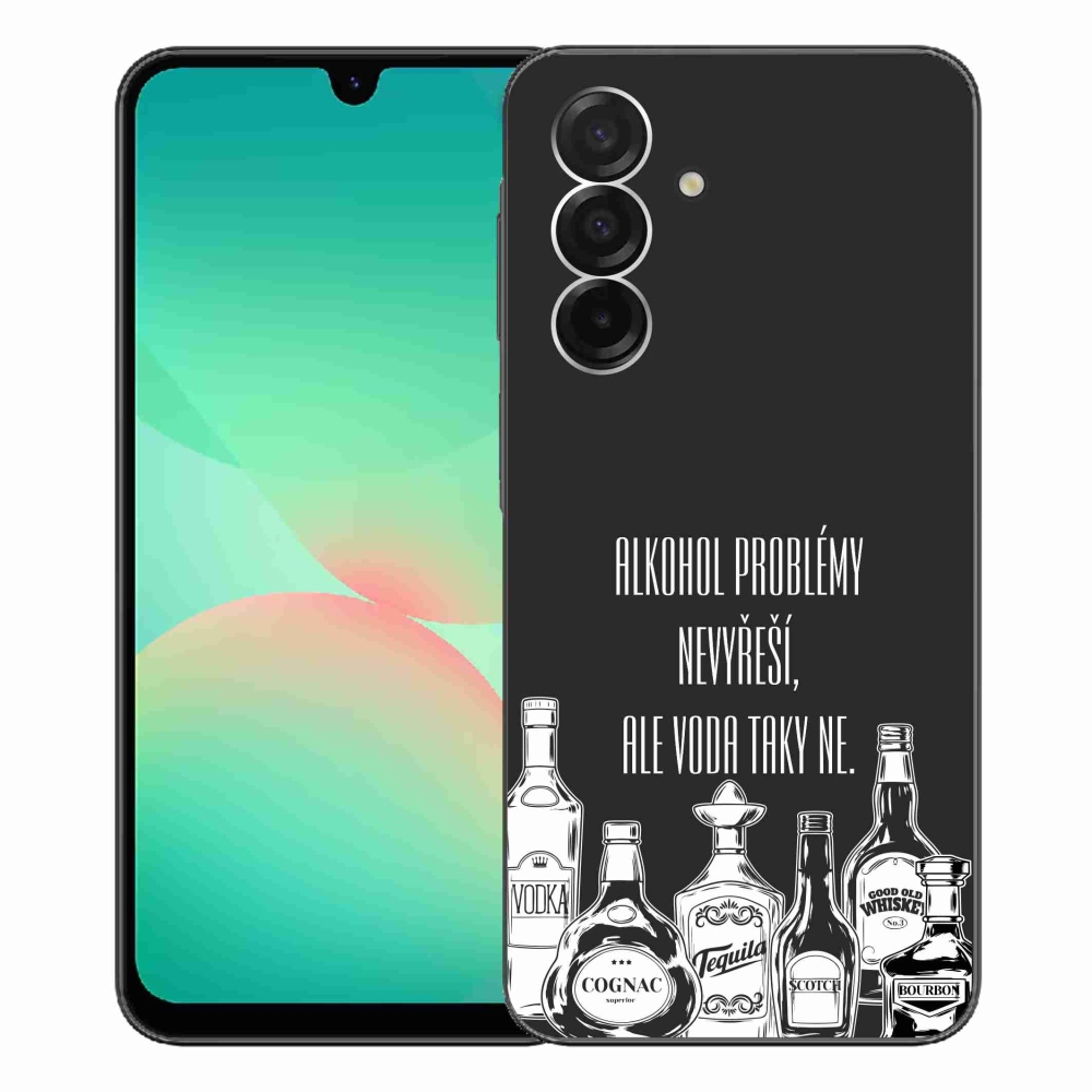 Gélový kryt mmCase na Samsung Galaxy A26 5G - vtipný text čierne pozadie