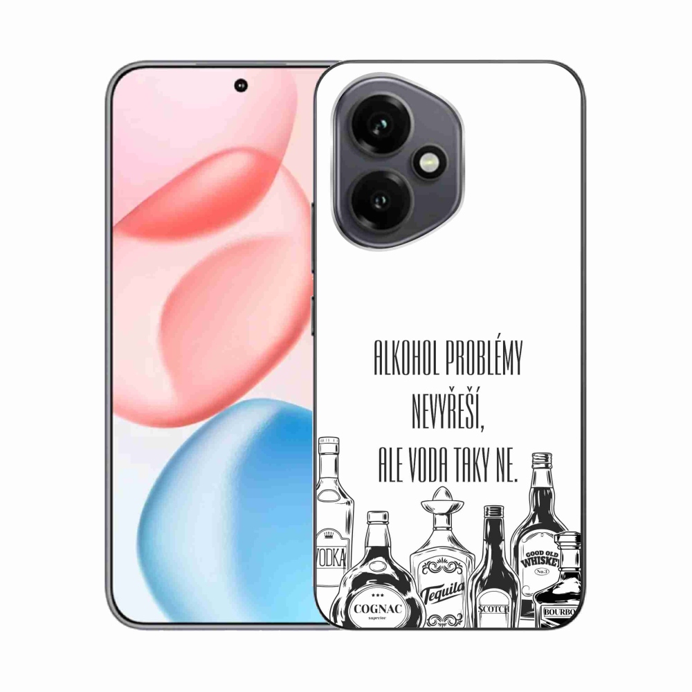 Gélový kryt mmCase na Honor 400 - vtipný text biele pozadie