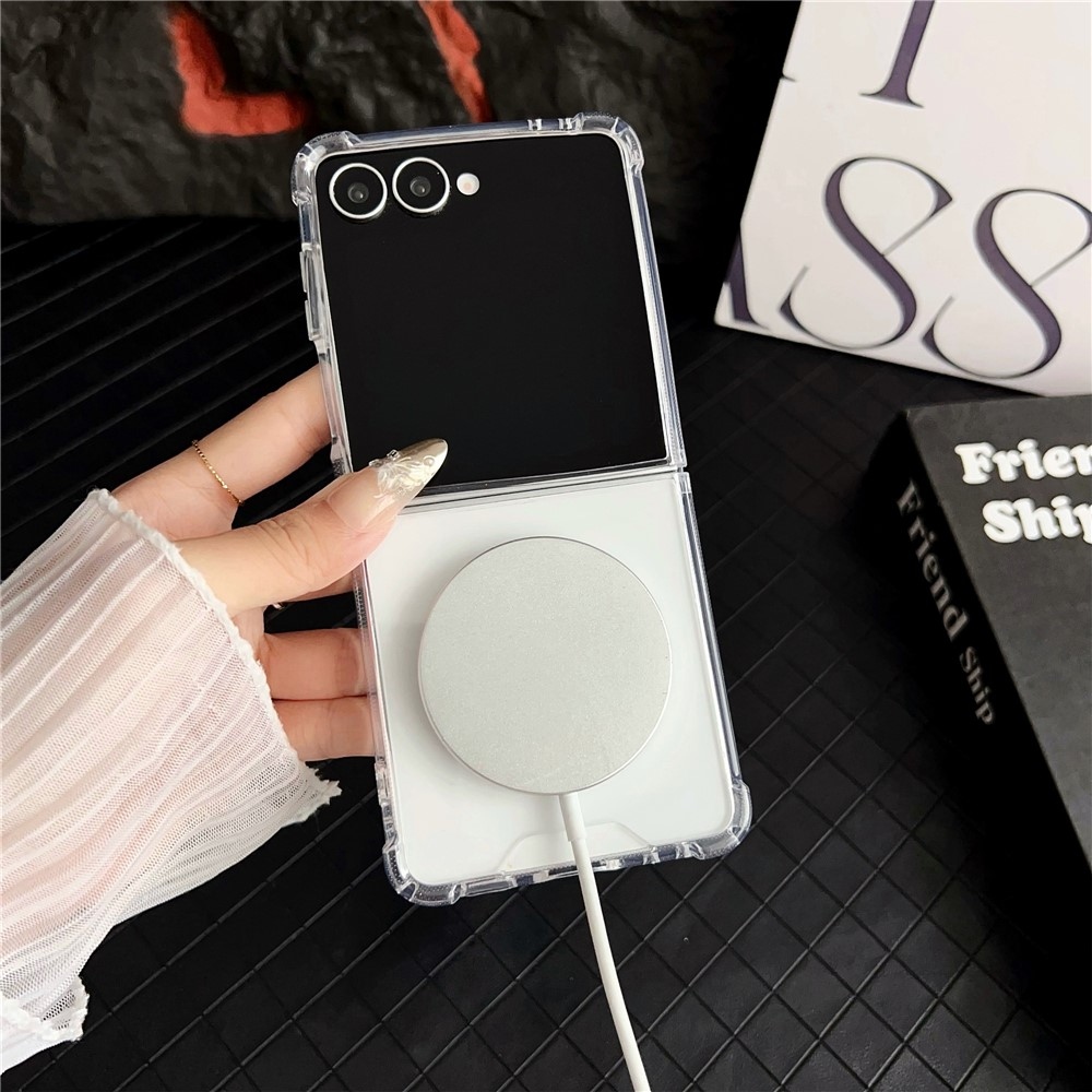 Clear acrylový obal s MagSafe na Samsung Galaxy Z Flip7 5G - priehľadný