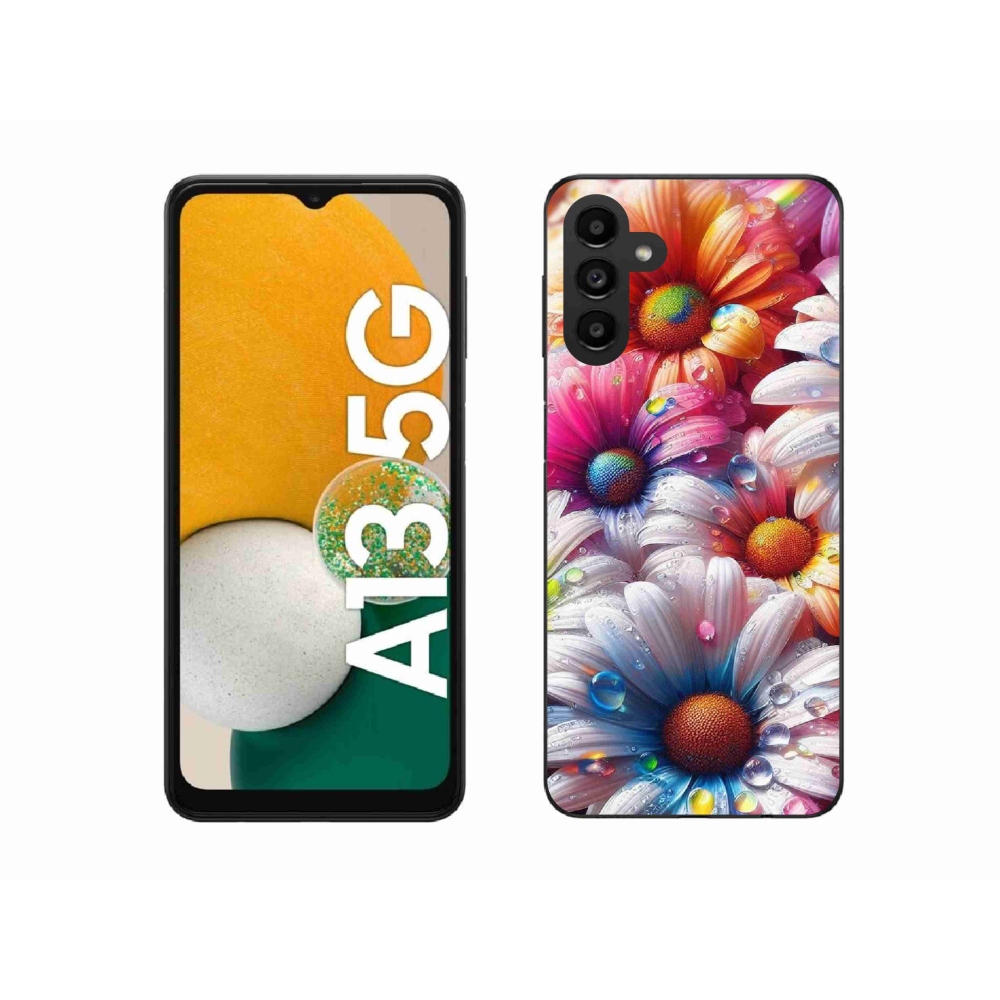 Gélový kryt mmCase na Samsung Galaxy A13 5G - farebné margaréty