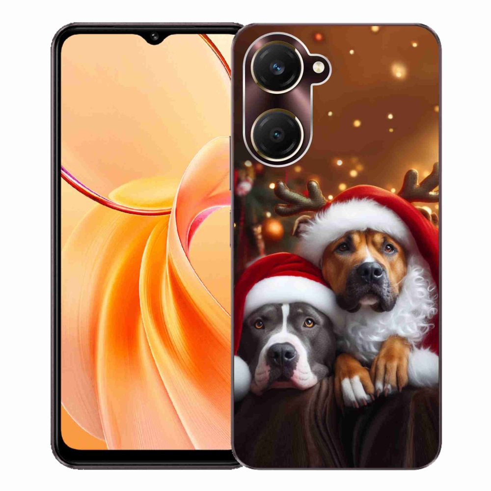 Gélový kryt mmCase na Vivo Y28s 5G - vianočné psy