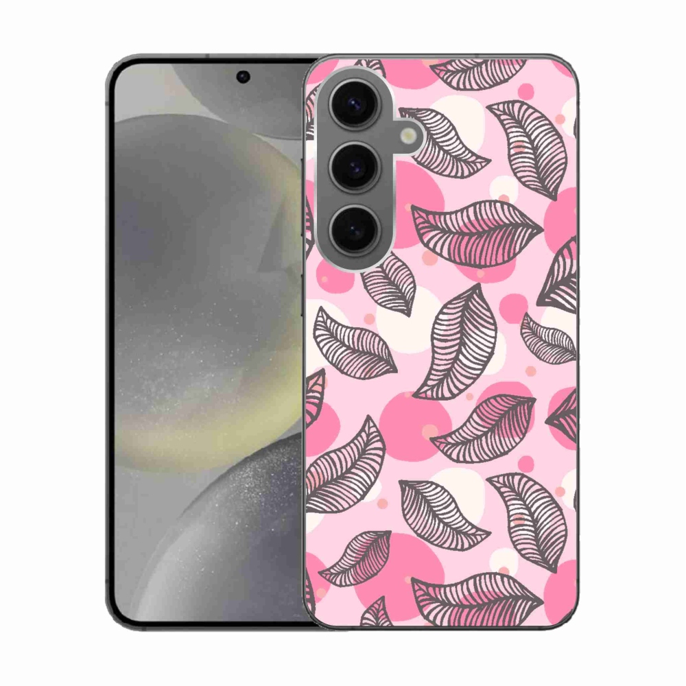 Gélový kryt mmCase na Samsung Galaxy S24 - kreslené padajúce listy