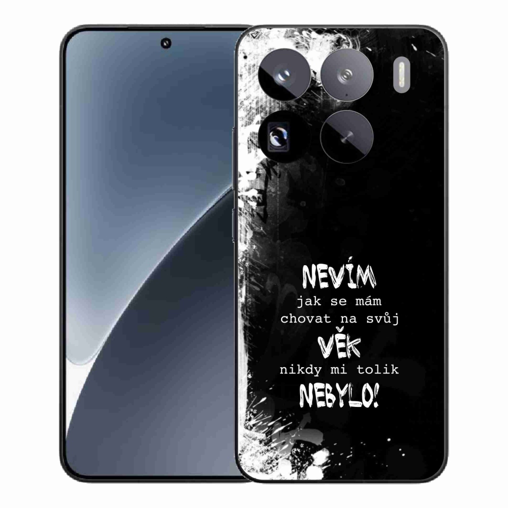 Gélový kryt mmCase na Xiaomi 15 Pro - vtipný text 14 čierne pozadie