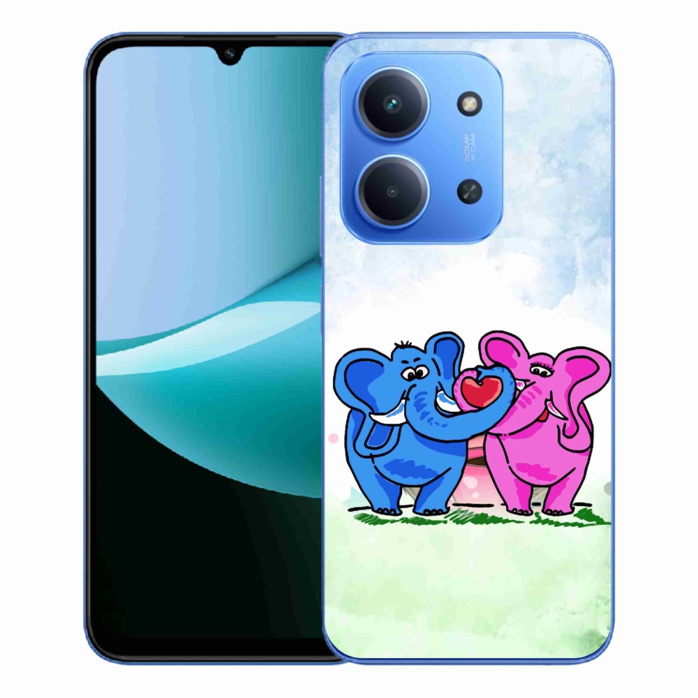 Gélový kryt mmCase na Xiaomi Redmi 15C 4G/5G (173mm) - zamilovaní slony