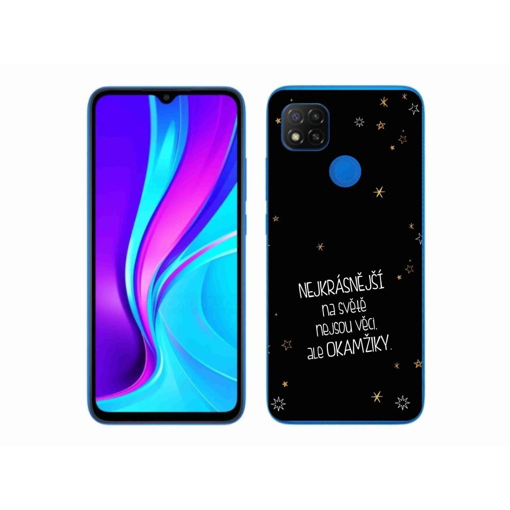 Gélový kryt mmCase na Xiaomi Redmi 9C - citát 4 čierne pozadie