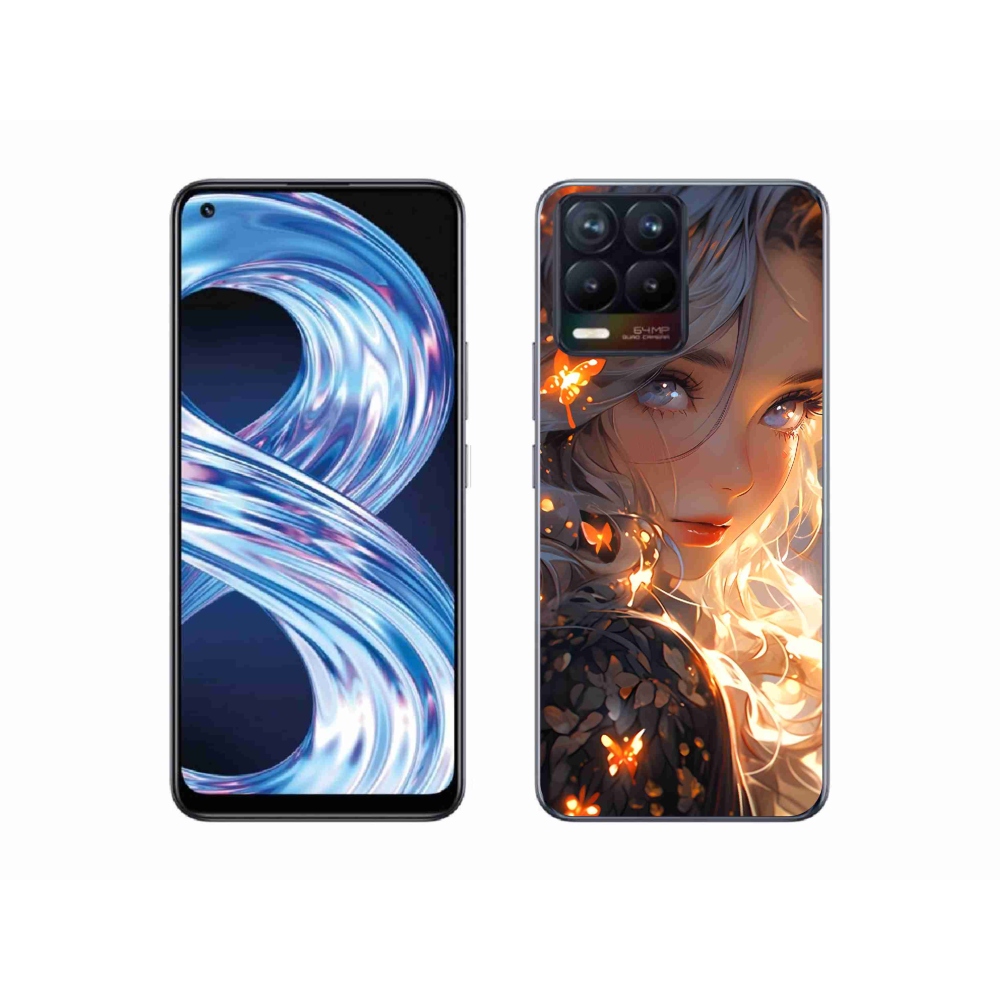 Gélový kryt mmCase na Realme 8 Pro - dievča a motýle