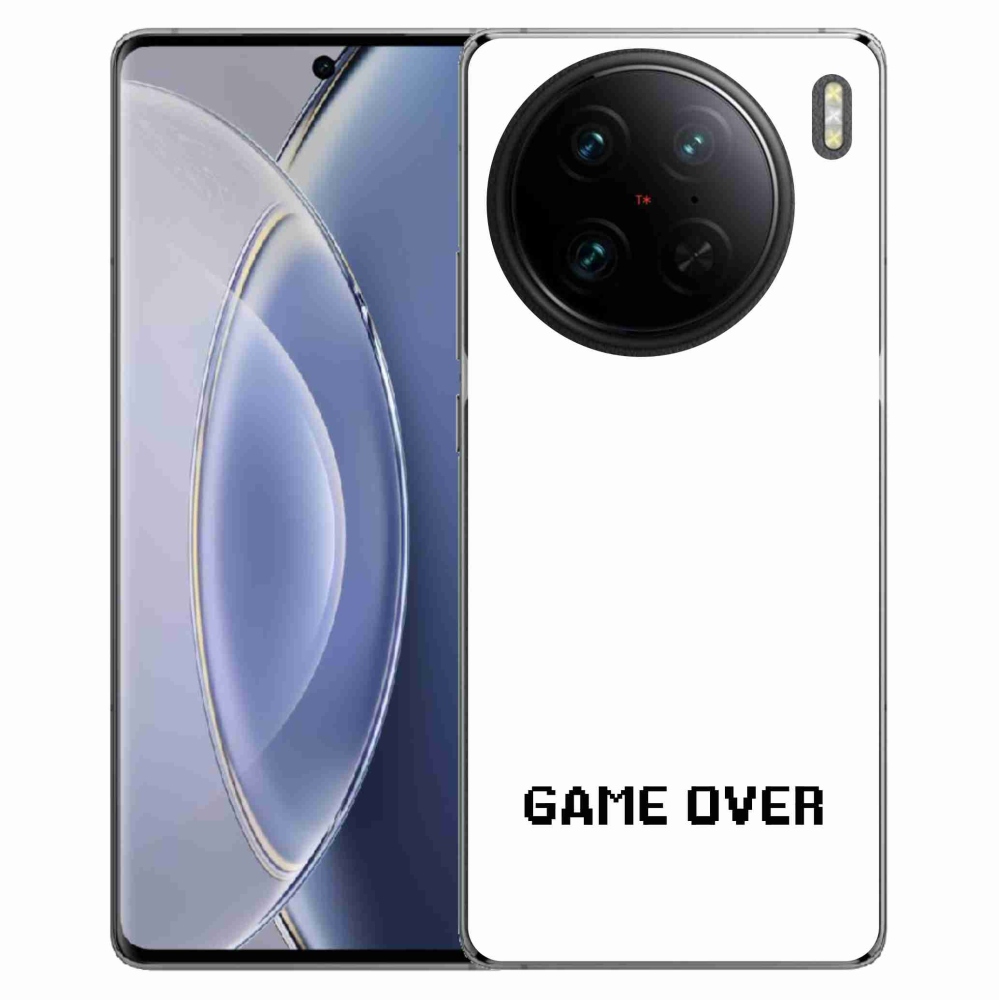 Gélový kryt mmCase na Vivo X90 Pro - game over biele pozadie