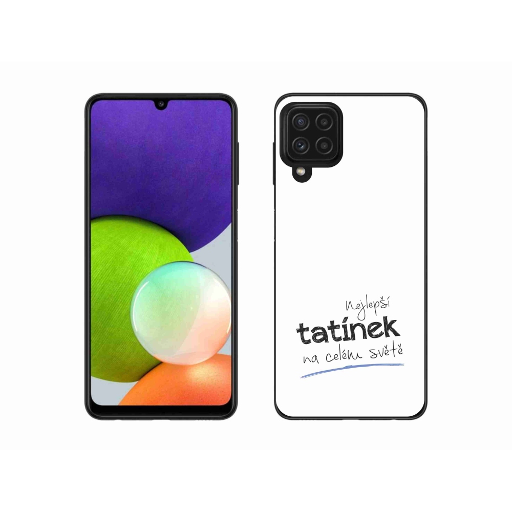 Gélový kryt mmCase na Samsung Galaxy A22 4G - najlepšie otecko 4 biele pozadie