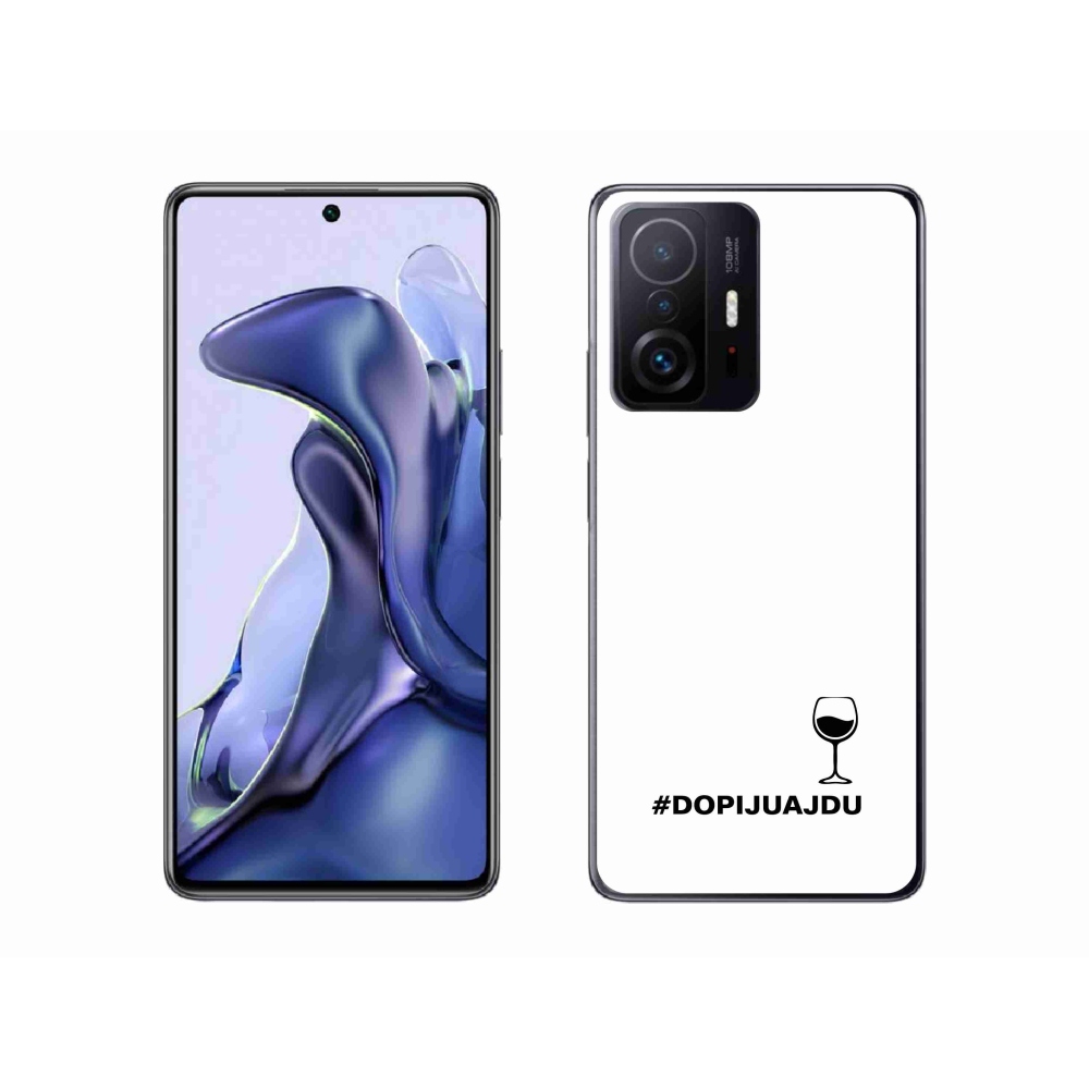 Gélový kryt mmCase na Xiaomi 11T - vínny motív biele pozadie