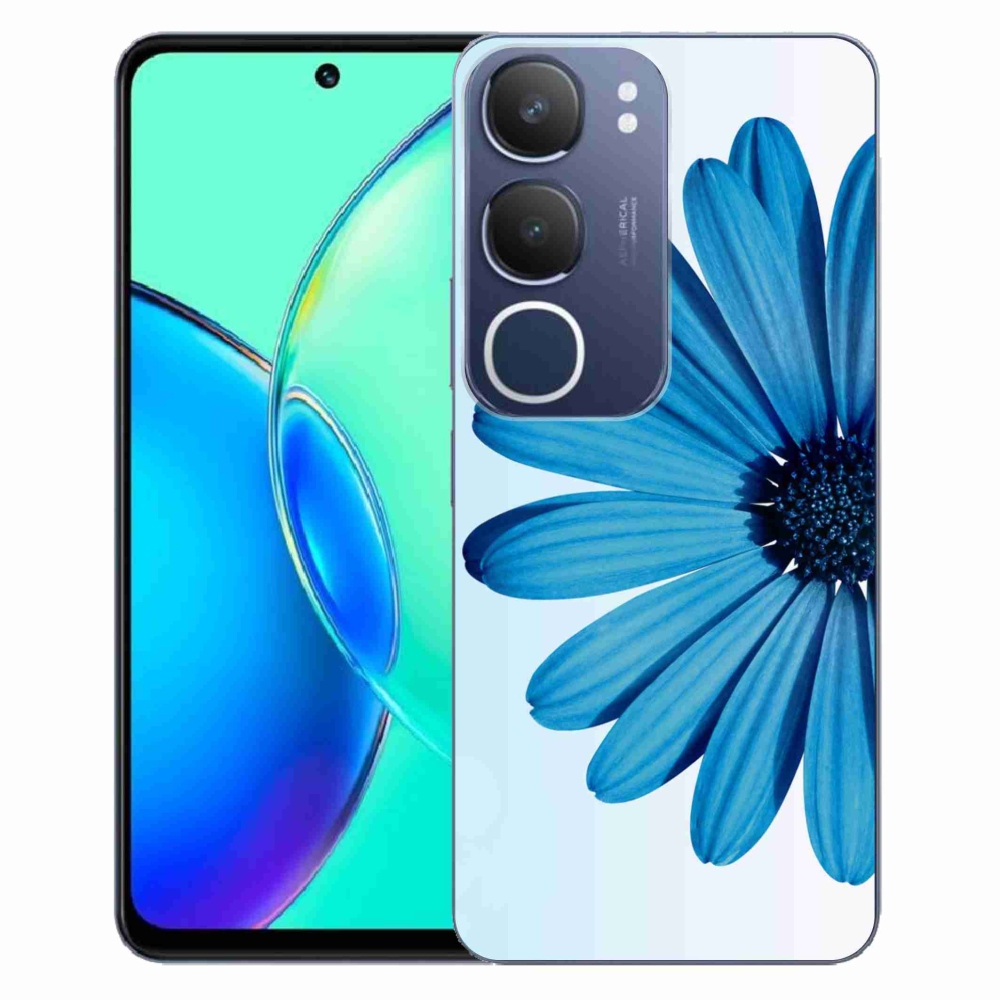 Gélový kryt mmCase na Vivo Y19s - modrá margaréta