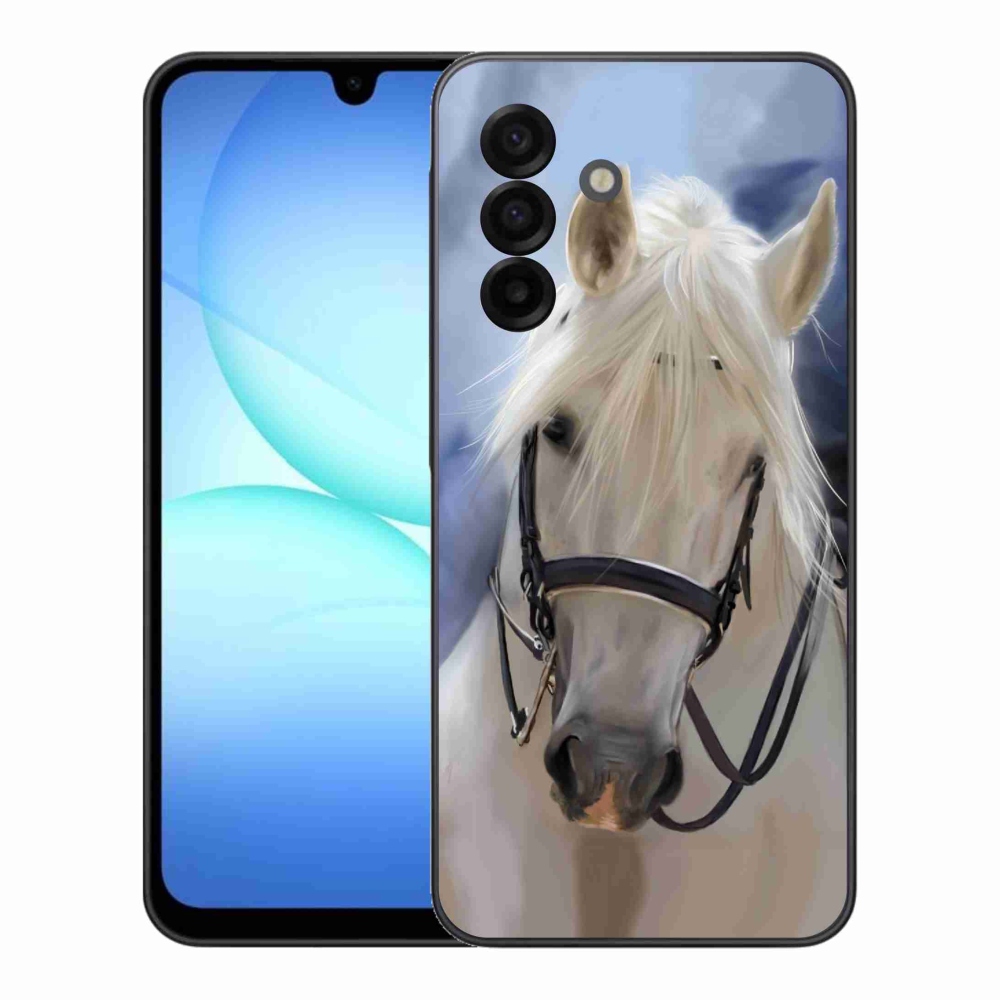 Gélový kryt mmCase na Samsung Galaxy A17 4G/5G - biely kôň