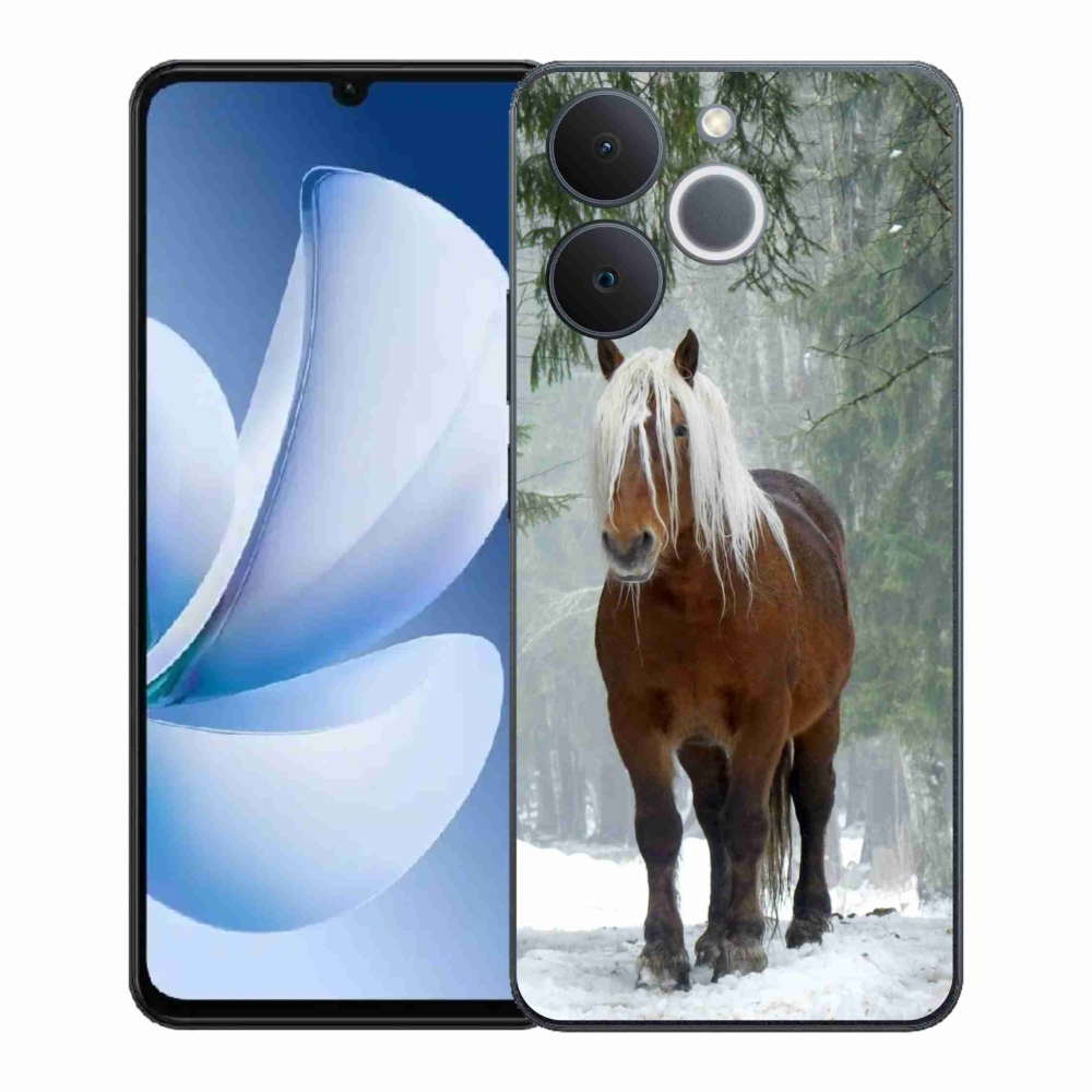 Gélový kryt mmCase na Realme Note 70T - kôň v lese