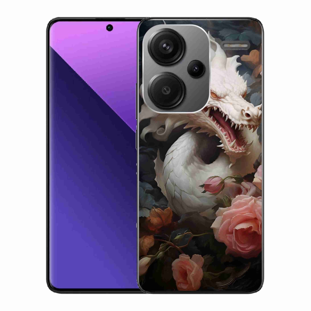 Gélový kryt mmCase na Xiaomi Redmi Note 13 Pro+ 5G - biely drak