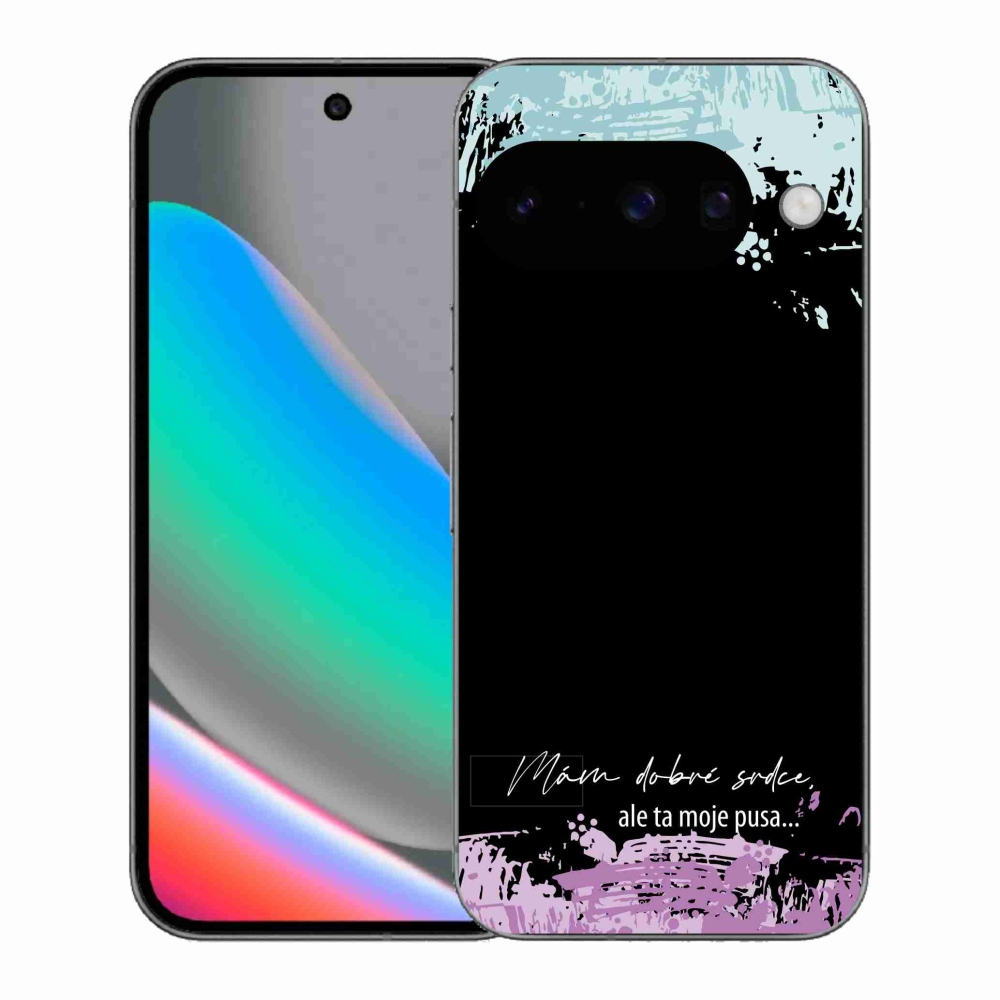 Gélový kryt mmCase na Google Pixel 10 - vtipný text 3 čierne pozadie