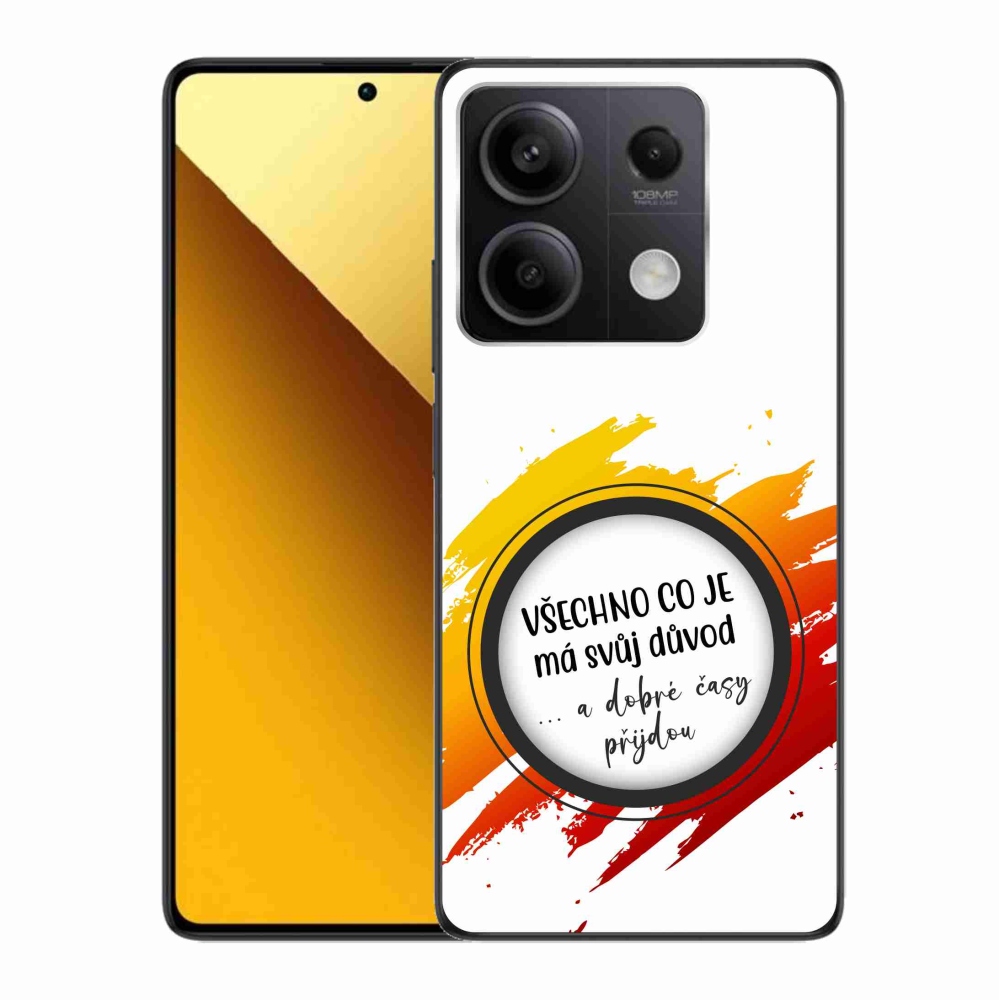 Gélový kryt mmCase na Xiaomi Redmi Note 13 5G - citát 3 biele pozadie